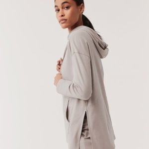 Pact Airplane Poncho Hoodie in Oyster